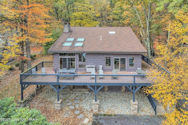 exterior space with a wooden deck