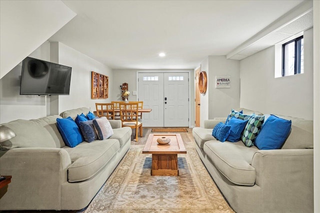 living room featuring wood finished floors