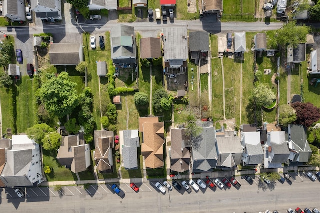 aerial overview of property's location with nearby suburban area