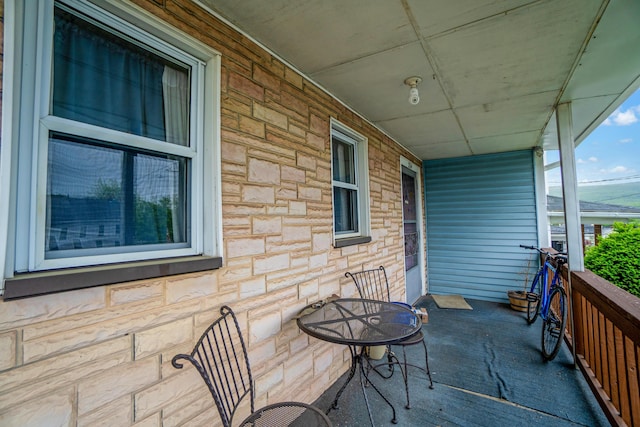 balcony with a porch