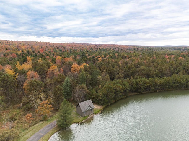 355 Windy Bush Rd, Pocono Pines, PA 18350 - aerial view of property's location with a forest and a nearby body of water