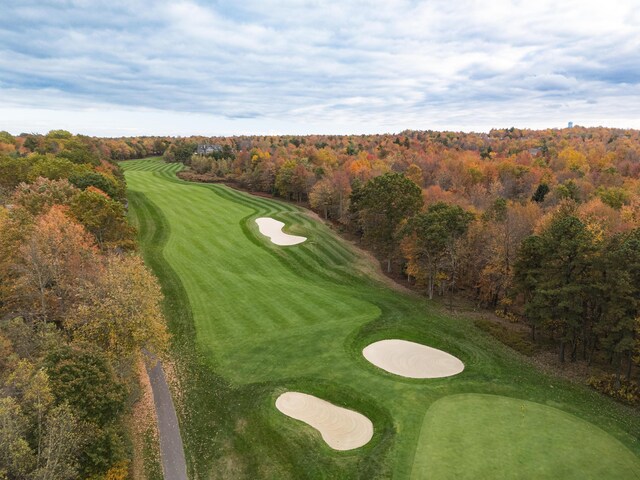 355 Windy Bush Rd, Pocono Pines, PA 18350 - aerial overview of property's location with a heavily wooded area and a golf club