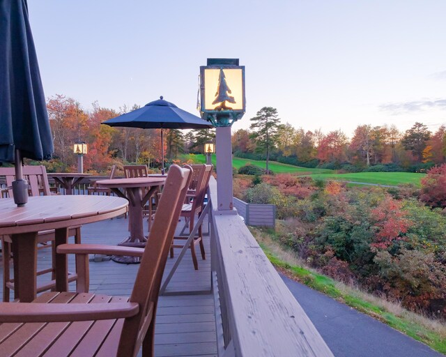 355 Windy Bush Rd, Pocono Pines, PA 18350 - wooden deck with outdoor dining space