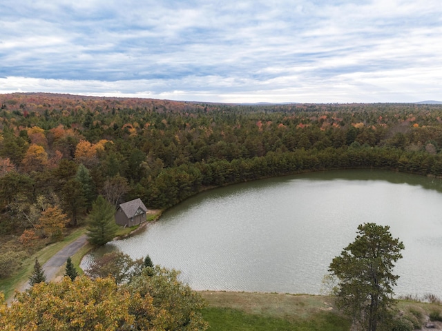 355 Windy Bush Rd, Pocono Pines, PA 18350 - aerial view of a heavily wooded area and a large body of water