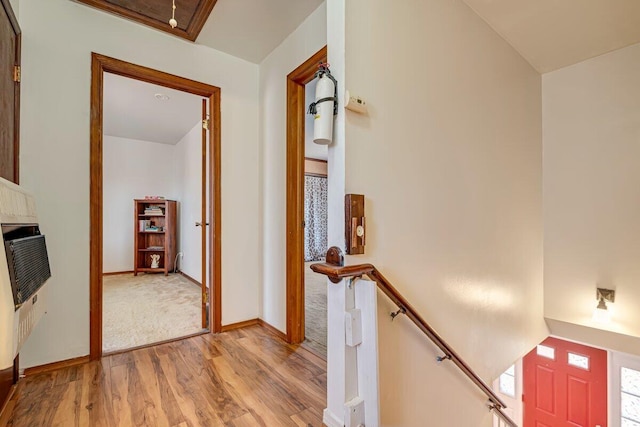 34 Heath Ln, Mount Pocono, PA 18344 - hallway featuring an upstairs landing, light wood finished floors, and baseboards
