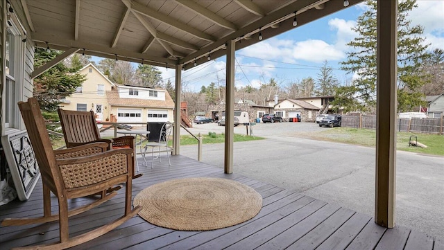 106 Silver Ln, Cresco, PA 18326 - deck with a residential view and a garage