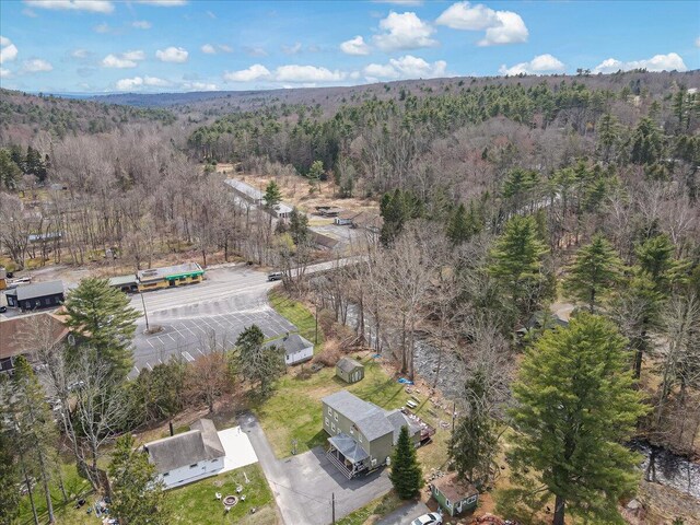 106 Silver Ln, Cresco, PA 18326 - aerial view of property and surrounding area with a heavily wooded area