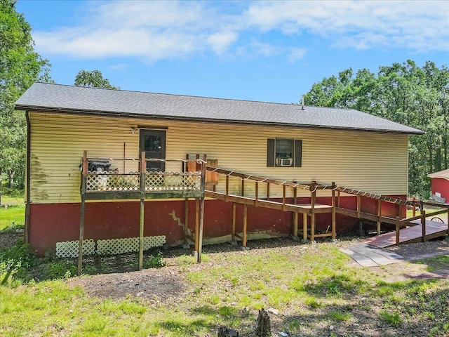 446 Dew Drop Dr, Jim Thorpe, PA 18229 - rear view of house featuring a wooden deck