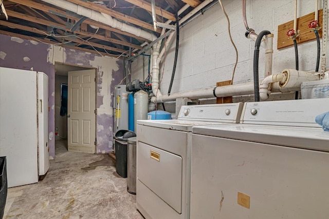 446 Dew Drop Dr, Jim Thorpe, PA 18229 - washroom featuring washing machine and dryer and gas water heater