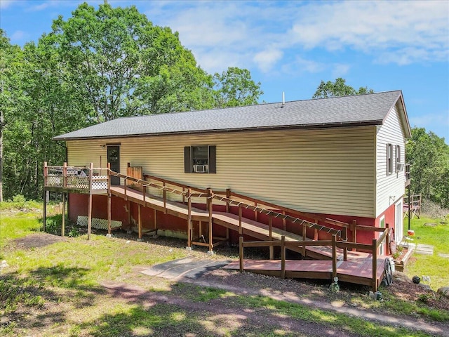 446 Dew Drop Dr, Jim Thorpe, PA 18229 - rear view of property featuring a deck