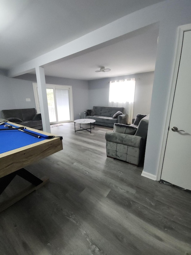 419 Quaker Ct, Pocono Lake, PA 18347 - playroom featuring wood finished floors and pool table
