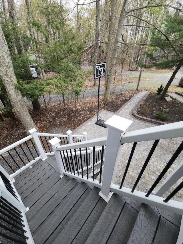 419 Quaker Ct, Pocono Lake, PA 18347 - view of wooden deck