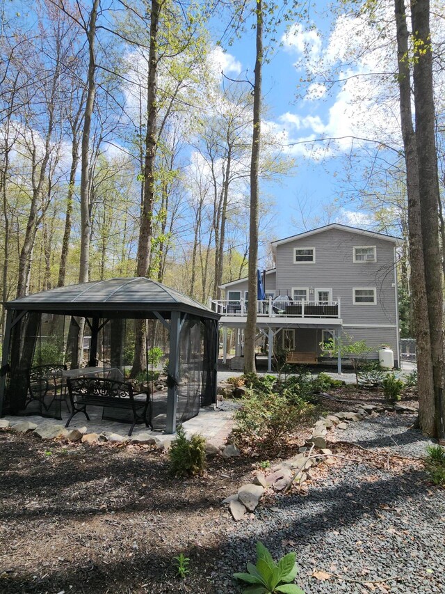 419 Quaker Ct, Pocono Lake, PA 18347 - view of yard with a gazebo and a patio area