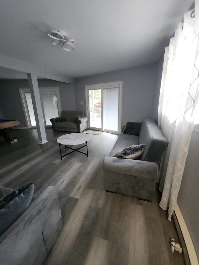419 Quaker Ct, Pocono Lake, PA 18347 - living room with wood finished floors