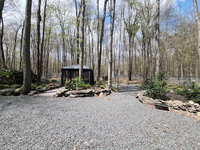 419 Quaker Ct, Pocono Lake, PA 18347 - view of yard with a gazebo and fence