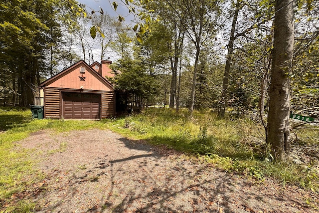 9416 Juniper Dr, Tobyhanna, PA 18466 - garage with dirt driveway