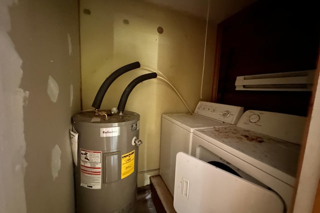 9416 Juniper Dr, Tobyhanna, PA 18466 - laundry room with water heater and washing machine and clothes dryer