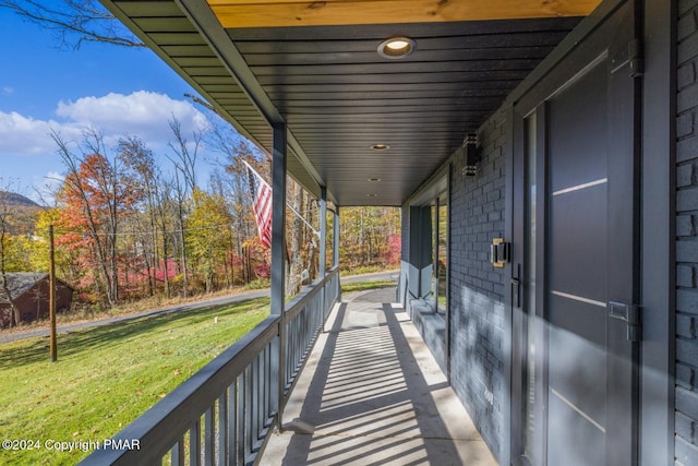 balcony with covered porch