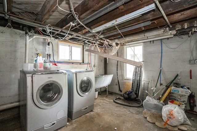 312 Columbia Ave, Palmerton, PA 18071 - basement with independent washer and dryer and plenty of natural light