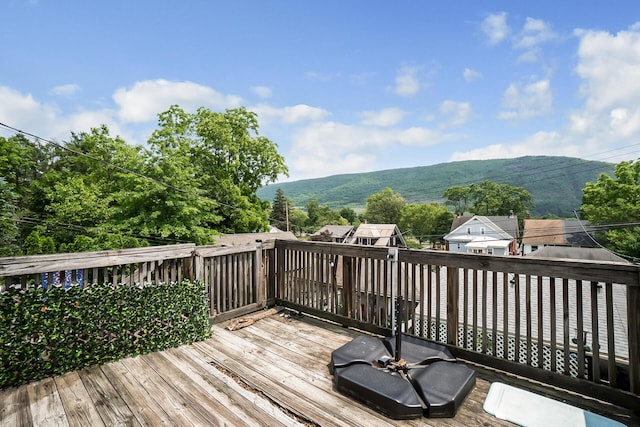 312 Columbia Ave, Palmerton, PA 18071 - wooden deck with a mountain view
