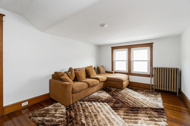 312 Columbia Ave, Palmerton, PA 18071 - living room with radiator heating unit and dark wood-type flooring