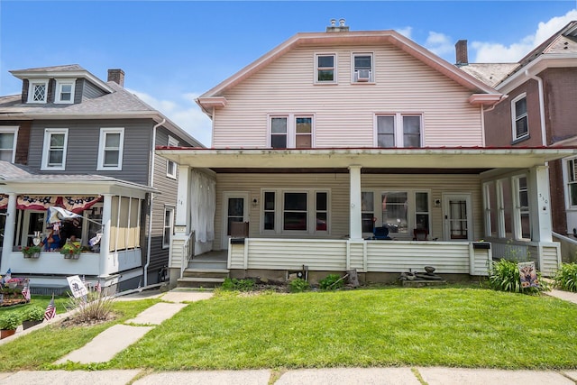 312 Columbia Ave, Palmerton, PA 18071 - view of front of home with a porch and a front yard