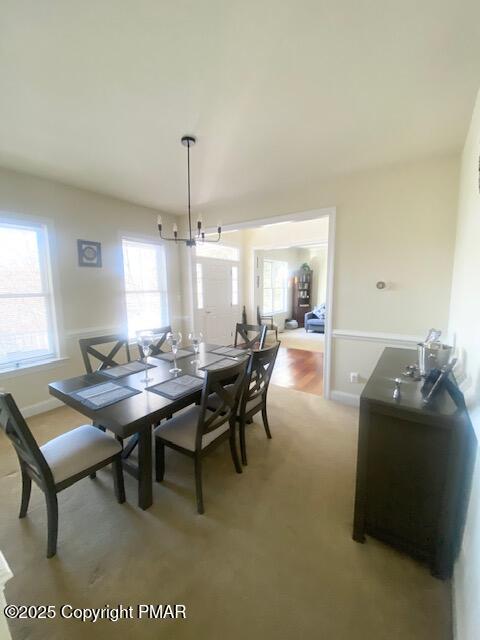 view of dining area