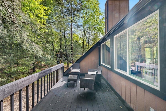 483 Alter Ave, Pocono Summit, PA 18346 - view of wooden terrace