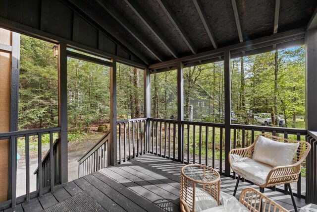 483 Alter Ave, Pocono Summit, PA 18346 - sunroom / solarium with vaulted ceiling
