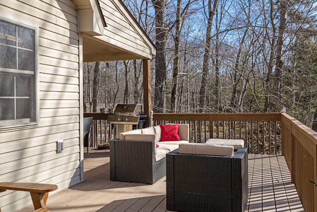 225 N Arrow Dr, Pocono Lake, PA 18347 - deck with outdoor lounge area and area for grilling