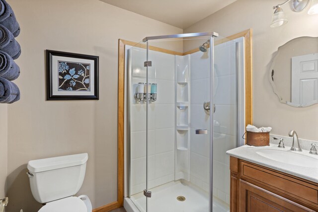 225 N Arrow Dr, Pocono Lake, PA 18347 - bathroom with a stall shower and vanity
