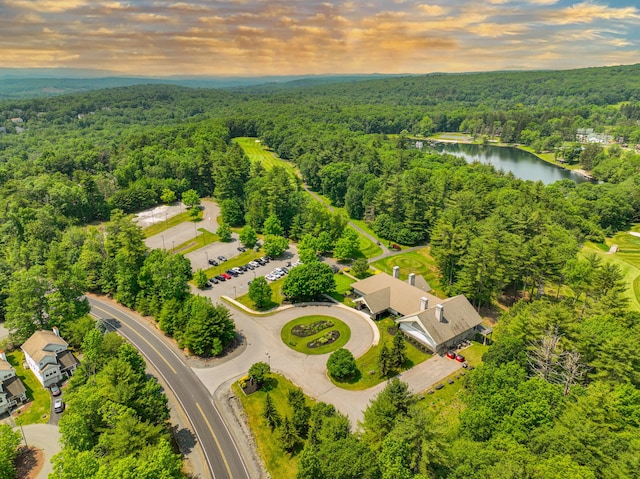 205 Osprey Way E, Stroudsburg, PA 18302 - aerial view at dusk of a wooded view and a water view