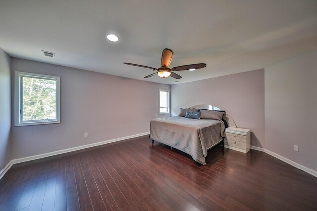 205 Osprey Way E, Stroudsburg, PA 18302 - bedroom featuring baseboards, wood finished floors, and ceiling fan