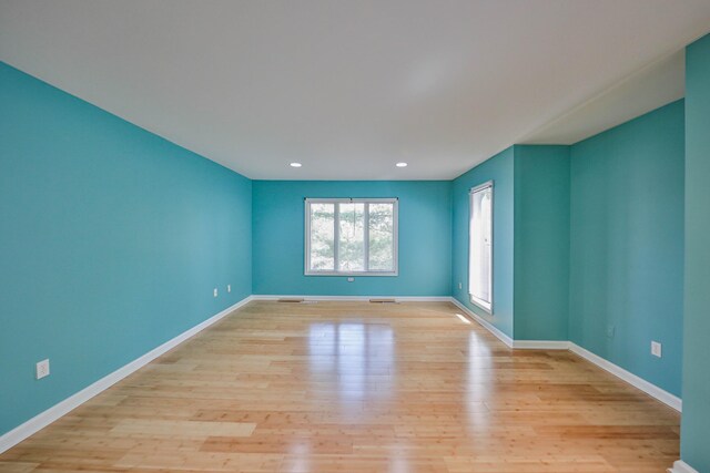 205 Osprey Way E, Stroudsburg, PA 18302 - spare room featuring light wood-type flooring, baseboards, and recessed lighting