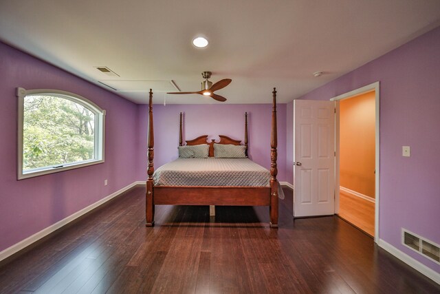 205 Osprey Way E, Stroudsburg, PA 18302 - bedroom with hardwood / wood-style flooring, baseboards, and ceiling fan