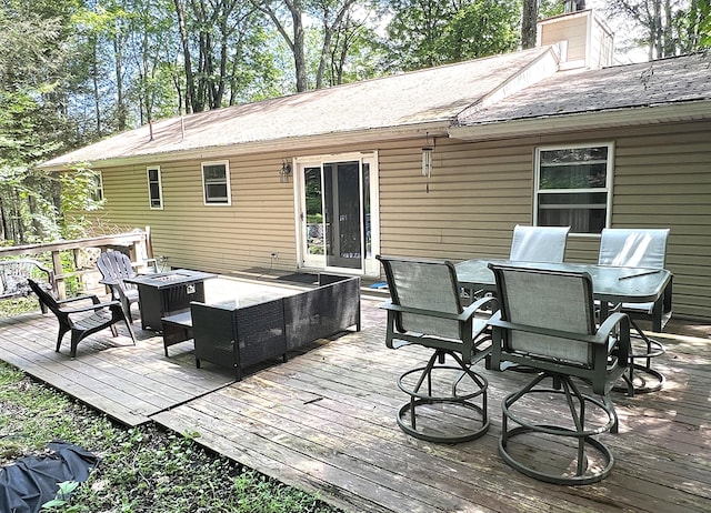 1553 Locust Ln, Pocono Lake, PA 18347 - deck with outdoor dining area and outdoor lounge area