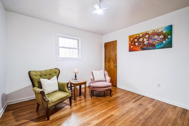 1553 Locust Ln, Pocono Lake, PA 18347 - sitting room featuring light wood-type flooring and a ceiling fan