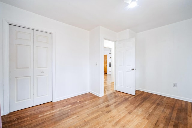1553 Locust Ln, Pocono Lake, PA 18347 - unfurnished bedroom with light wood-style flooring and a closet
