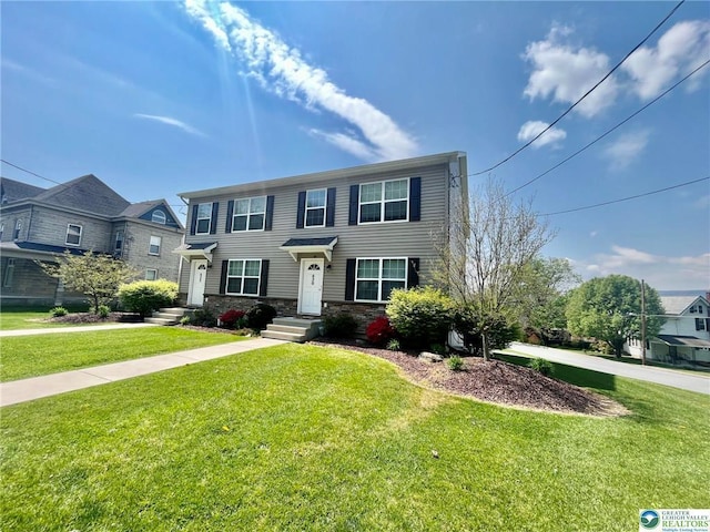 630 Lehigh Gap St, Walnutport, PA 18088 - view of front of property featuring a front lawn and stone siding