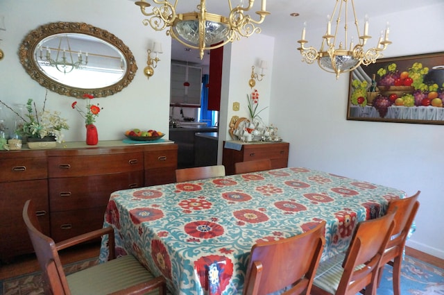 6251 Decker Rd, Bushkill, PA 18324 - dining area with a chandelier