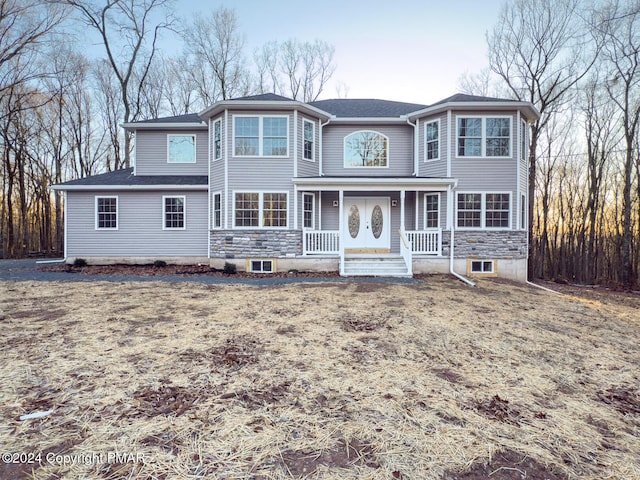 view of front facade with covered porch