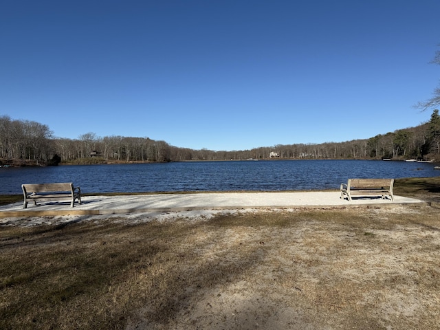 248 Seneca Dr, Milford, PA 18337 - dock featuring a water view and a wooded view