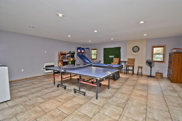 1046 Maple Dr, Pocono Lake, PA 18347 - recreation room featuring recessed lighting and washer / clothes dryer