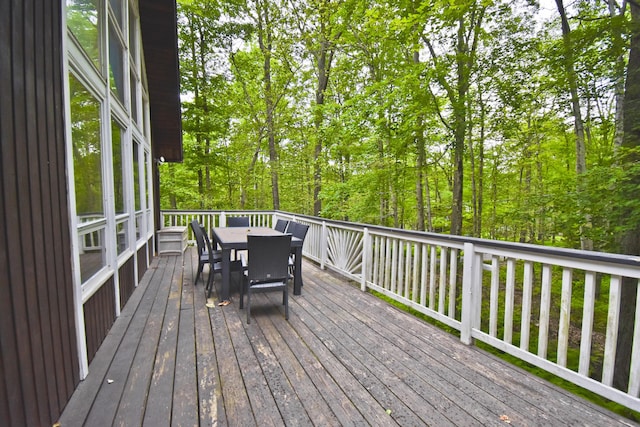 1046 Maple Dr, Pocono Lake, PA 18347 - wooden deck with outdoor dining space