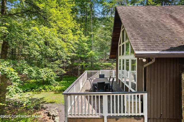 1046 Maple Dr, Pocono Lake, PA 18347 - deck with outdoor dining area