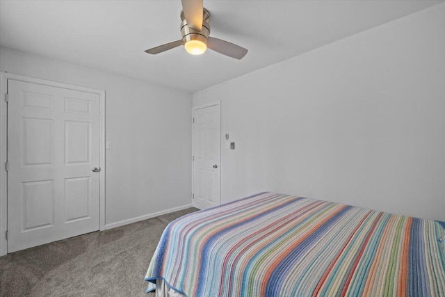 1232 Redwood Ter, Pocono Pines, PA 18350 - carpeted bedroom featuring baseboards and ceiling fan