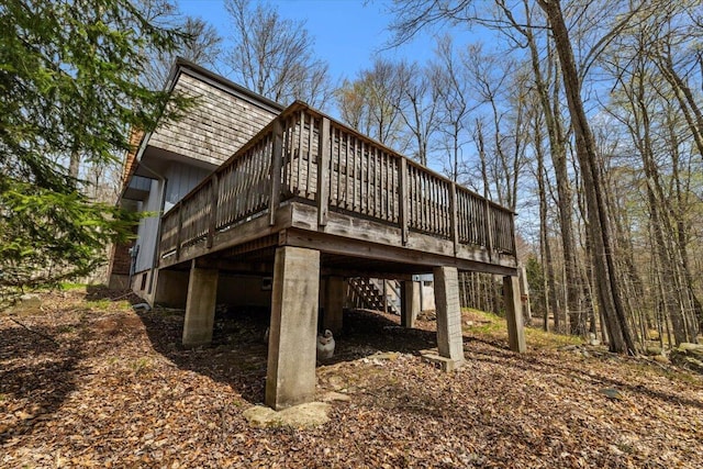 1232 Redwood Ter, Pocono Pines, PA 18350 - view of home's exterior with a deck and mansard roof