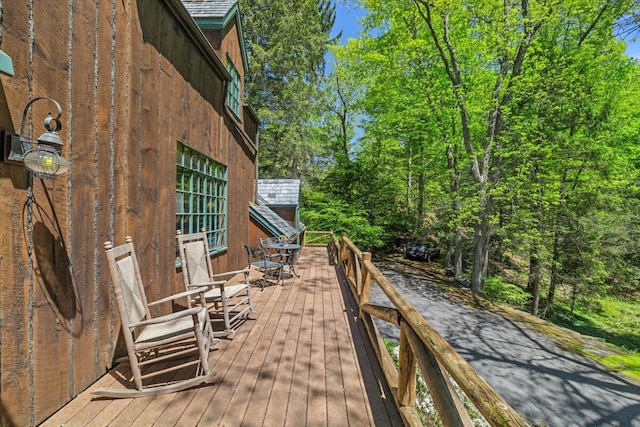 view of wooden terrace