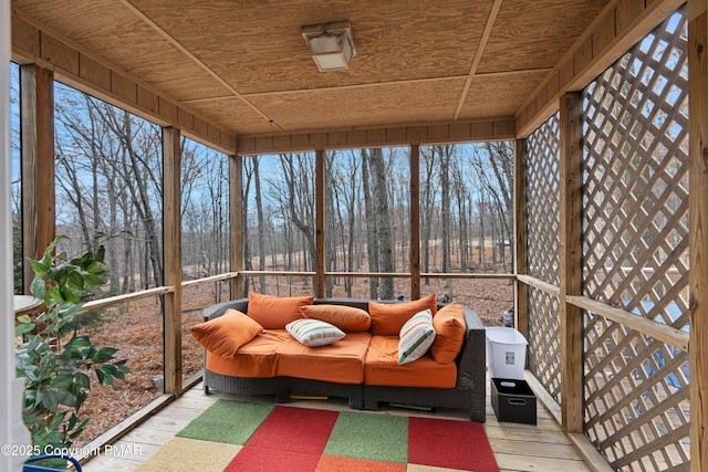 sunroom / solarium featuring a wealth of natural light