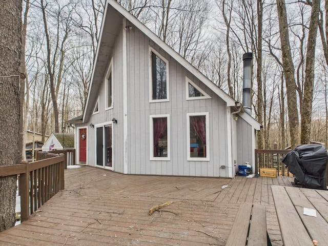 exterior space with a wooden deck